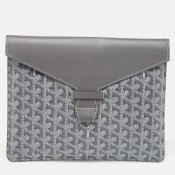 Goyard Grey Goyardine Coated Canvas Camondo Horizontal MM Clutch