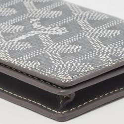 Goyard Grey Goyardine Coated Canvas and Leather Business Card Holder 
