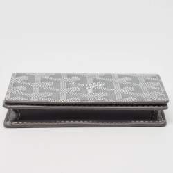 Goyard Grey Goyardine Coated Canvas and Leather Business Card Holder 
