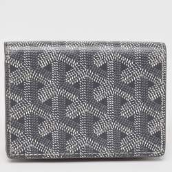 Goyard Grey Goyardine Coated Canvas and Leather Business Card Holder 