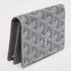 Goyard Grey Goyardine Coated Canvas and Leather Business Card Holder 