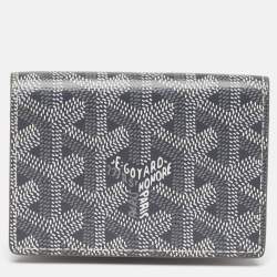 Goyard Grey Goyardine Coated Canvas and Leather Business Card Holder 
