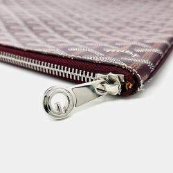 Goyard Burgundy Coated Canvas GM Senna Clutch 