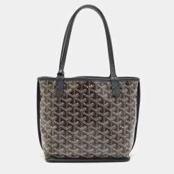 Goyard Black Goyardine Coated Canvas Anjou Mini Reversible Bag