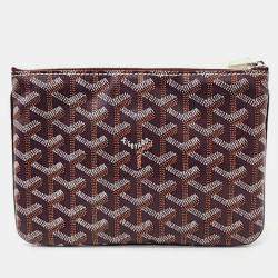 Goyard Burgurdy Goyardine Senat PM Cosmetic Bag