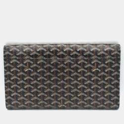 Goyard Black Canvas Monte Carlo Bois Clutch