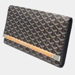 Goyard Black Canvas Monte Carlo Bois Clutch