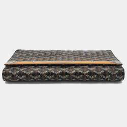 Goyard Black Canvas Monte Carlo Bois Clutch