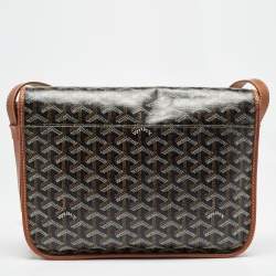 Goyard Brown Goyardine Coated Canvas and Leather Belvedere MM Saddle Bag