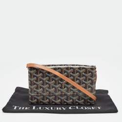 Goyard Brown Goyardine Coated Canvas Varenne Wallet on Strap