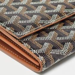 Goyard Brown Goyardine Coated Canvas Varenne Wallet on Strap