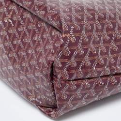 Goyard Burgundy Goyardine Coated Canvas and Leather The Chien Gris Bag