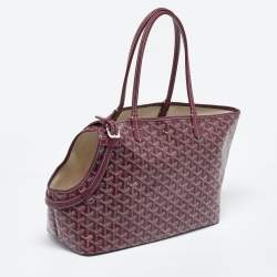 Goyard Burgundy Goyardine Coated Canvas and Leather The Chien Gris Bag