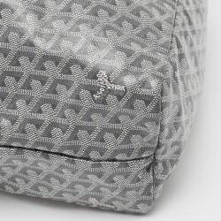 Pre Owned Goyard Grey Goyardine Coated Canvas and Leather Saint Louis PM Tote