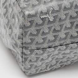Pre Owned Goyard Grey Goyardine Coated Canvas and Leather Saint Louis PM Tote