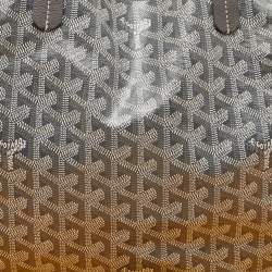 Pre Owned Goyard Grey Goyardine Coated Canvas and Leather Saint Louis PM Tote