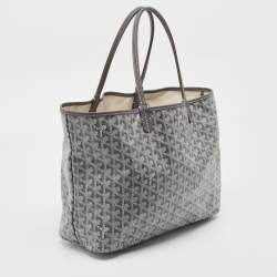 Pre Owned Goyard Grey Goyardine Coated Canvas and Leather Saint Louis PM Tote