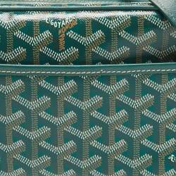Pre Owned Goyard Green Coated Canvas and Leather Cap Vert Crossbody Bag