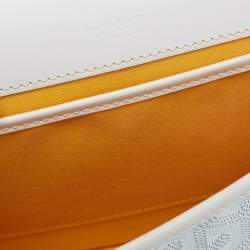 Goyard White Goyardine Coated Canvas and Leather Belvedere PM Bag