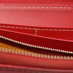 Goyard Red Goyardine Coated Canvas Matignon Zip Around Wallet