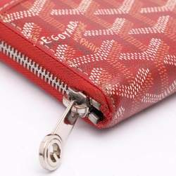 Goyard Red Goyardine Coated Canvas Matignon Zip Around Wallet