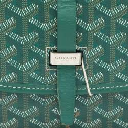 Goyard Green Goyardine Coated Canvas and Leather Belvedere II PM Saddle Bag