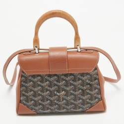 Goyard Brown Goyardine Coated Canvas and Leather Mini Saigon Top Handle Bag
