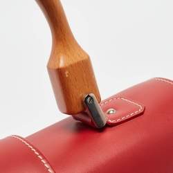 Goyard Red Goyardine Coated Canvas and Leather Saigon MM Top Handle Bag