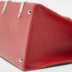 Goyard Red Goyardine Coated Canvas and Leather Saigon MM Top Handle Bag