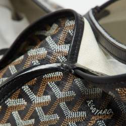 Pre Owned Goyard Black Goyardine Coated Canvas and Leather Saint Louis GM Tote