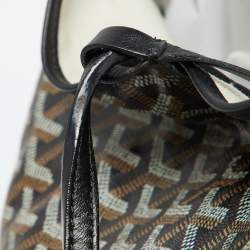 Pre Owned Goyard Black Goyardine Coated Canvas and Leather Saint Louis GM Tote
