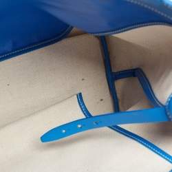 Pre Owned Goyard Blue Goyardine Coated Canvas and Leather Bellechasse PM Tote