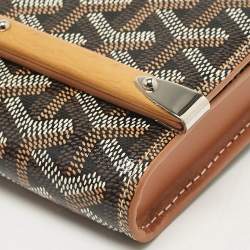 Goyard Brown Goyardine Coated Canvas and Leather Mini Monte Carlo Case