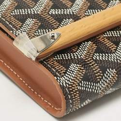 Goyard Brown Goyardine Coated Canvas and Leather Mini Monte Carlo Case
