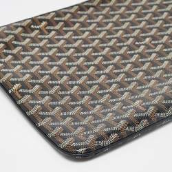 Goyard Black Goyardine Coated Canvas and Leather Senat MGM Pouch