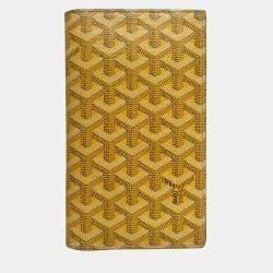 Goyard Yellow Coated Canvas Long Flap Bifold Wallet