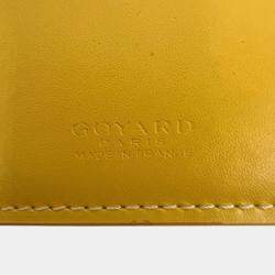 Goyard Yellow Coated Canvas Long Flap Bifold Wallet