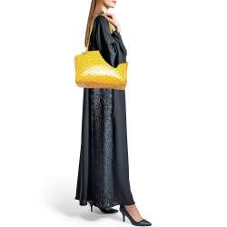 Goyard Mustard Goyardine Coated Canvas and Leather Rouette PM Bag