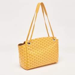 Goyard Mustard Goyardine Coated Canvas and Leather Rouette PM Bag