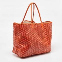 Goyard Orange Goyardine Coated Canvas and Leather Saint Louis GM Tote