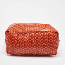 Goyard Orange Goyardine Coated Canvas and Leather Saint Louis GM Tote