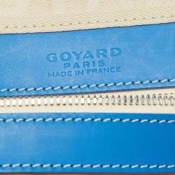 Goyard Blue Goyardine Canvas Bowling 45 Bag