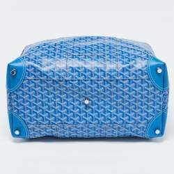 Goyard Blue Goyardine Canvas Bowling 45 Bag