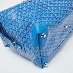 Goyard Blue Goyardine Canvas Bowling 45 Bag