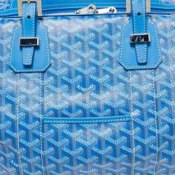 Goyard Blue Goyardine Canvas Bowling 45 Bag