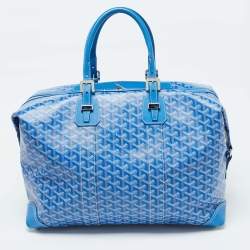 Goyard Blue Goyardine Canvas Bowling 45 Bag