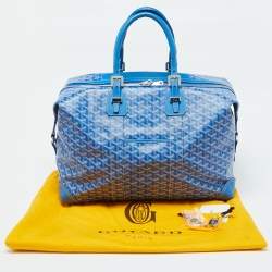 Goyard Blue Goyardine Canvas Bowling 45 Bag