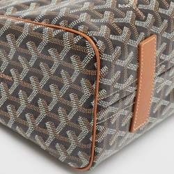 Pre Owned Goyard Brown Goyardine Coated Canvas and Leather Rouette PM Bag