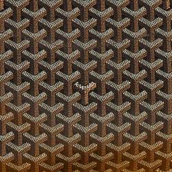 Pre Owned Goyard Brown Goyardine Coated Canvas and Leather Rouette PM Bag