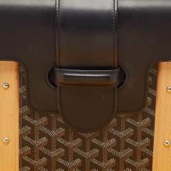 Goyard Black Goyardine Coated Canvas and Leather Saigon MM Top Handle Bag